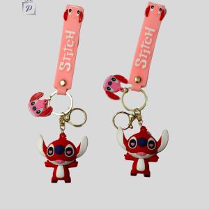 3D Stitch Red Keychain